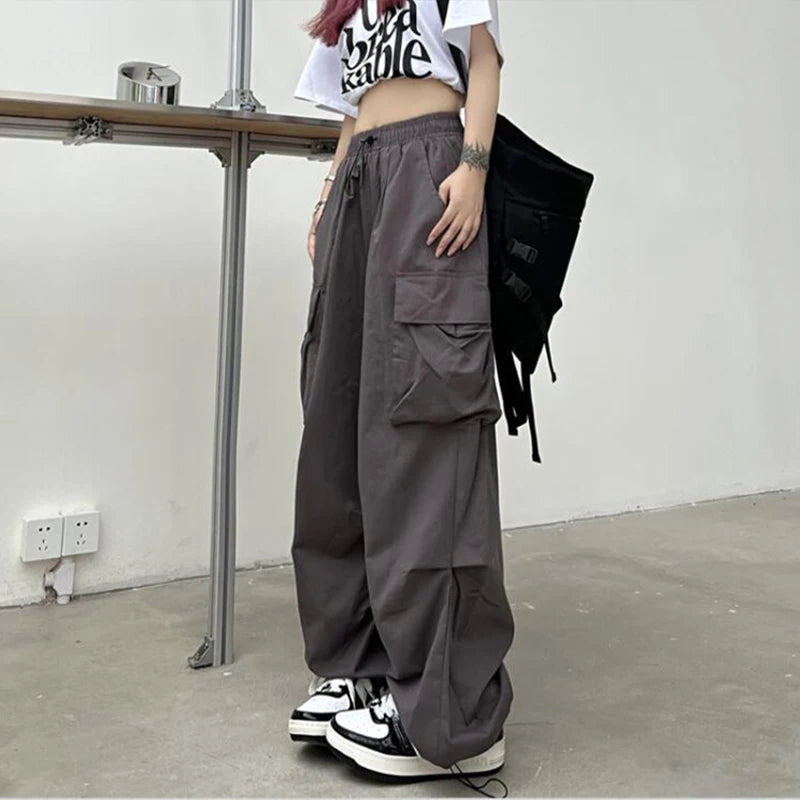 Women’s Baggy Cargo Joggers – Y2K Streetwear Pants