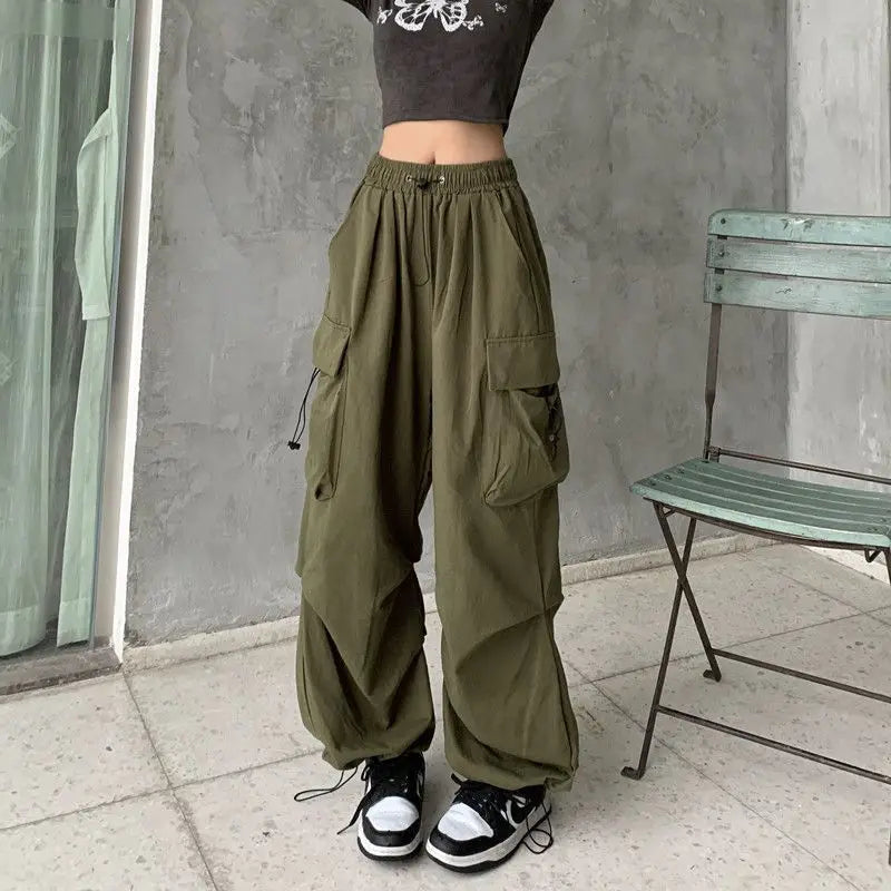 Women’s Baggy Cargo Joggers – Y2K Streetwear Pants