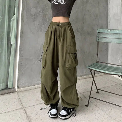 Women’s Baggy Cargo Joggers – Y2K Streetwear Pants