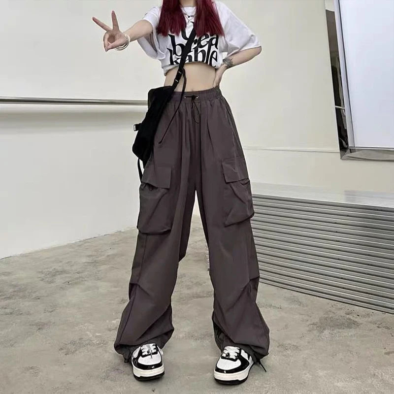 Women’s Baggy Cargo Joggers – Y2K Streetwear Pants