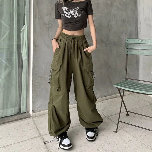 Women’s Baggy Cargo Joggers – Y2K Streetwear Pants