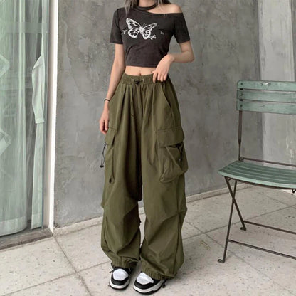 Women’s Baggy Cargo Joggers – Y2K Streetwear Pants