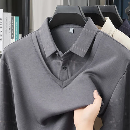 TFETTERS Plaid Long Sleeve T-shirt – Smart Casual