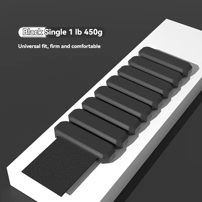 Adjustable Silicone Wrist & Ankle Weights – 450g Unisex Fitness Bands