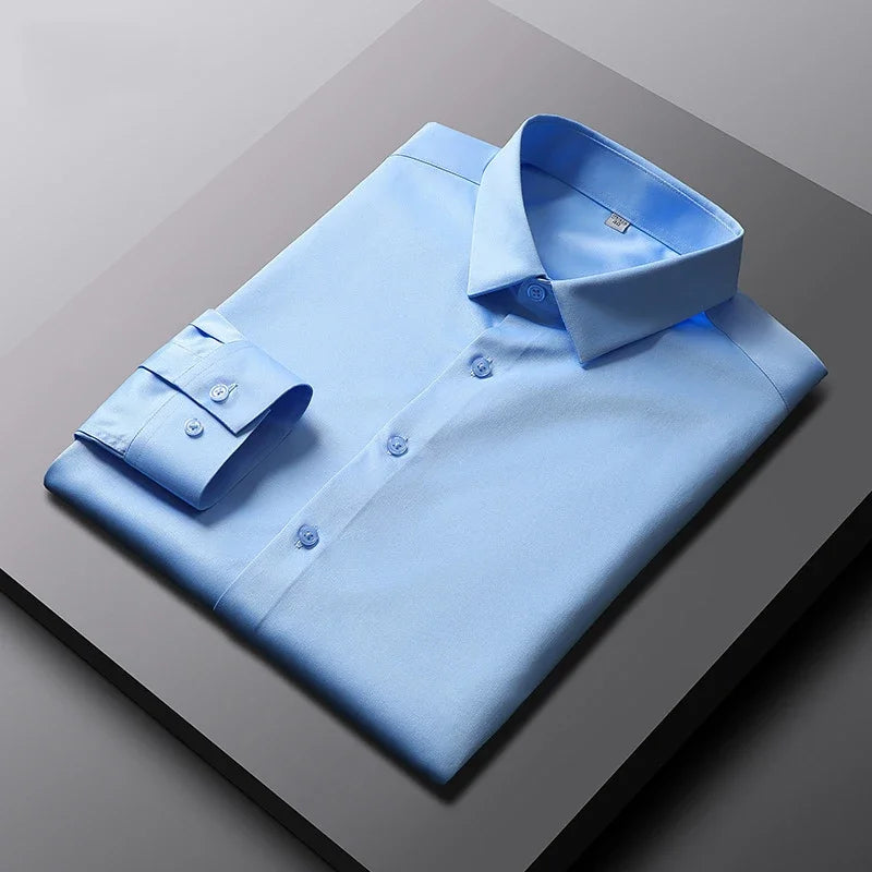 Wrinkle-Free Business Shirt — Elegant Long Sleeve