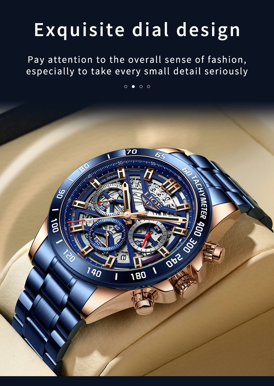 LIGE 2024 Chronograph Watch — Luxury Sport Design