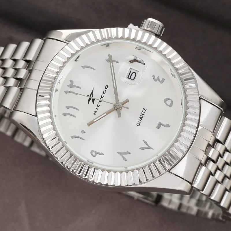 Luxury Quartz Watch — Stainless Steel Business Style