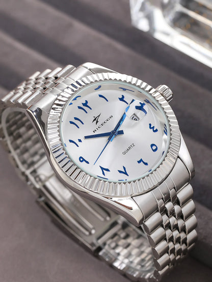 Luxury Quartz Watch — Stainless Steel Business Style