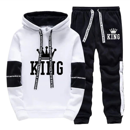 King Print Tracksuit – Sweatshirt & Joggers Set