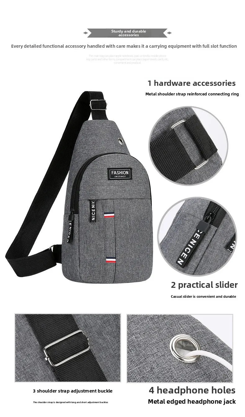 Men’s Waterproof Large-Capacity Fanny Pack – Adjustable Strap for Trave