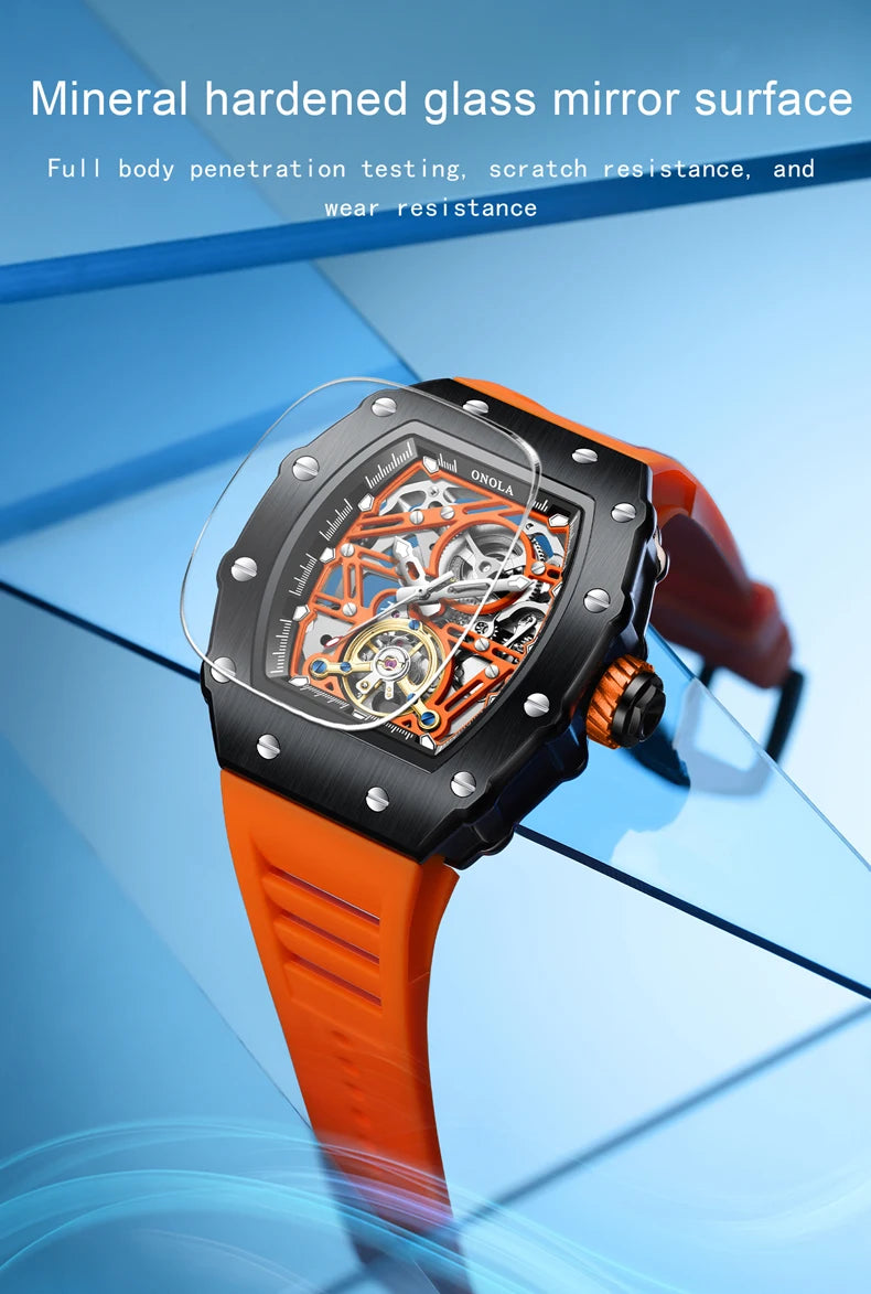 ONOLA Square Automatic Watch — Waterproof & Luminous