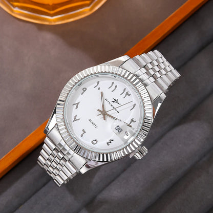 Luxury Quartz Watch — Stainless Steel Business Style