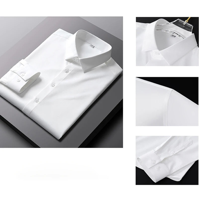 Wrinkle-Free Business Shirt — Elegant Long Sleeve