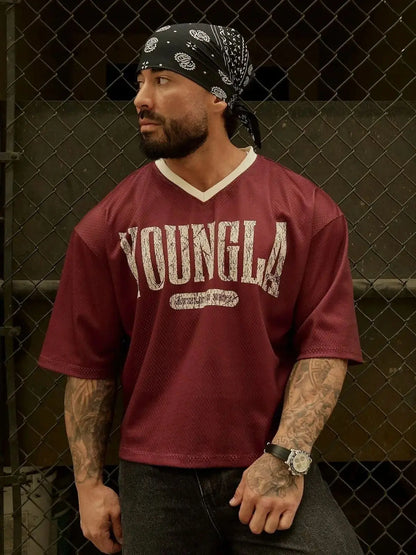 YA Oversized Mesh Tee — Quick Dry & Breathable