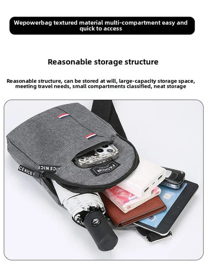 Men’s Waterproof Large-Capacity Fanny Pack – Adjustable Strap for Trave