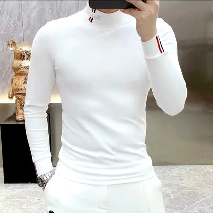 Men’s Thermal Contrast Long Sleeve Top – Slim Fit