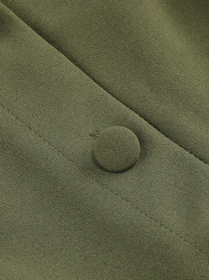 Tonval Bow Neck Pleated Dress  Tonval Vintage Swing Dress