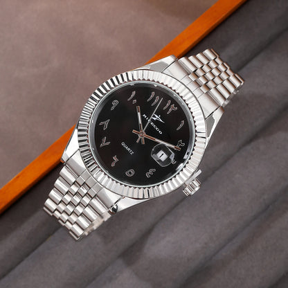 Luxury Quartz Watch — Stainless Steel Business Style