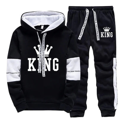 King Print Tracksuit – Sweatshirt & Joggers Set