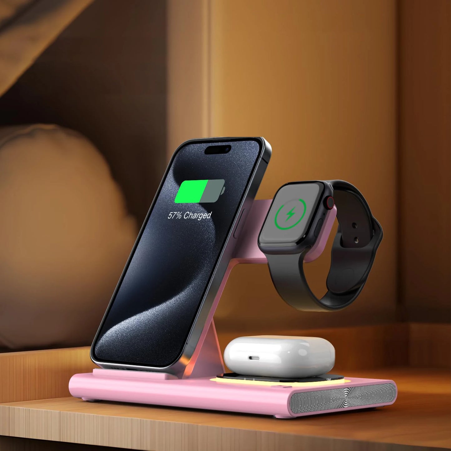 30W 3-in-1 Foldable Fast Charger Stand – iPhone, Watch, AirPods