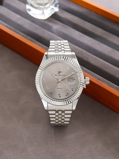 Luxury Quartz Watch — Stainless Steel Business Style
