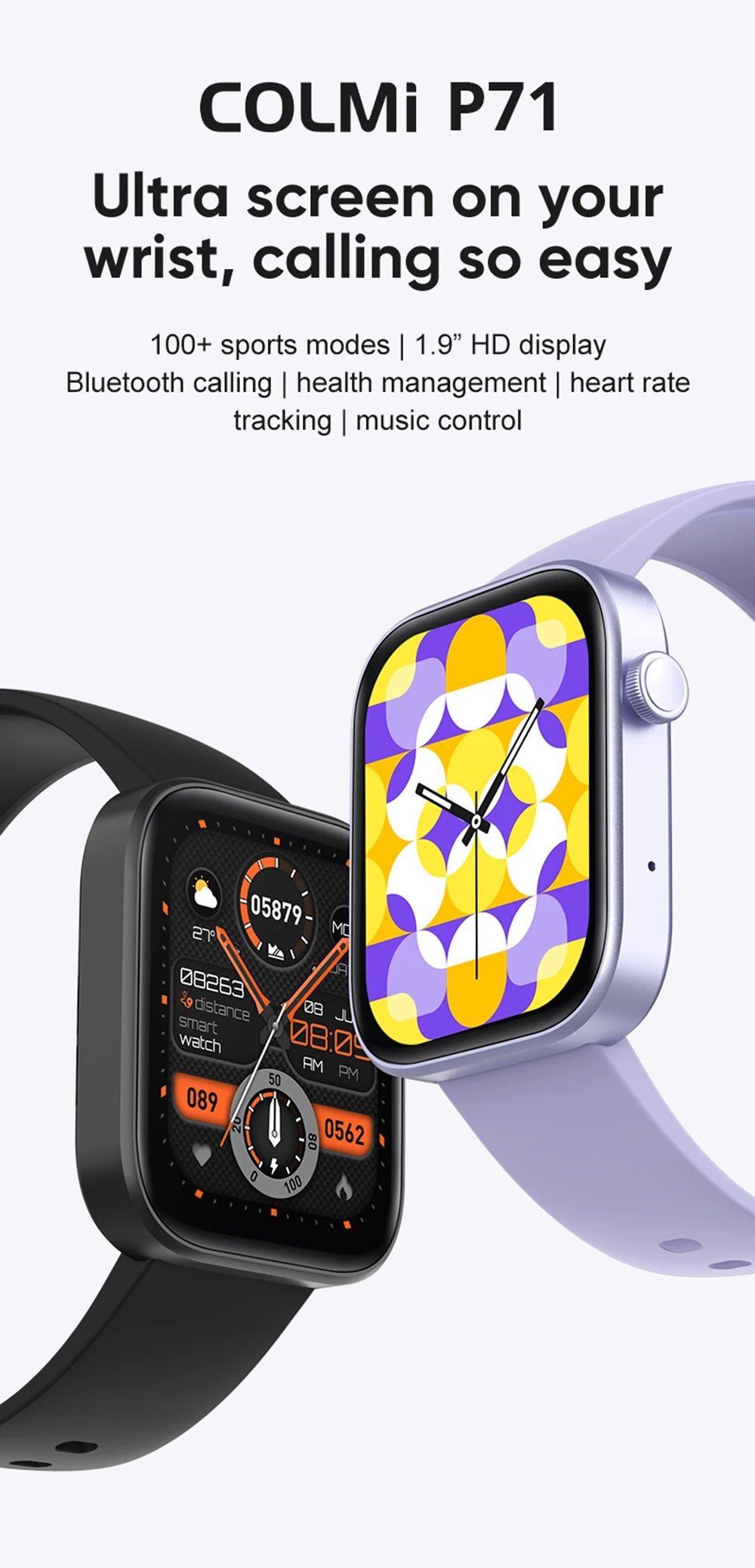 COLMI P71 Smartwatch with Voice Call - Bluetooth Smartwatch