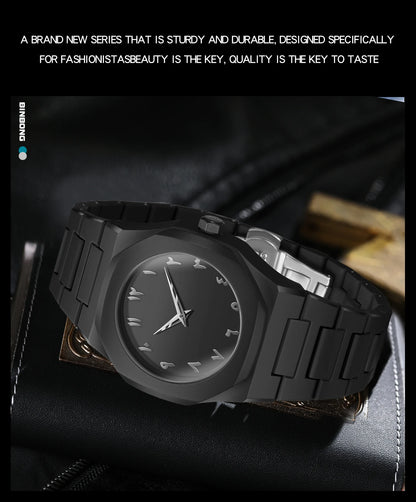 BINBOND Arabic Dial Watch — Minimalist Waterproof Design