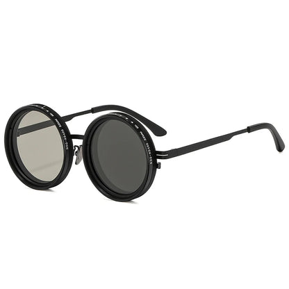 Retro Round Polarized Sunglasses – Adjustable UV400 Shades