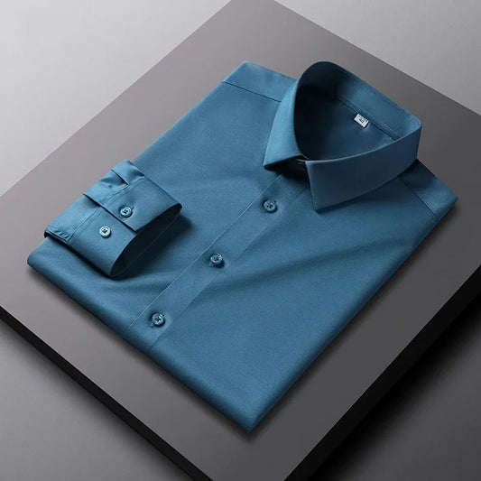 Wrinkle-Free Business Shirt — Elegant Long Sleeve