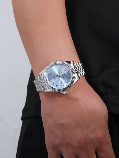 Luxury Quartz Watch — Stainless Steel Business Style