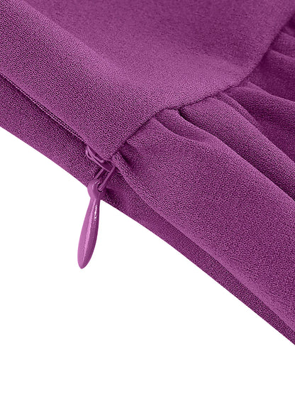 Tonval Bow Neck Pleated Dress  Tonval Vintage Swing Dress