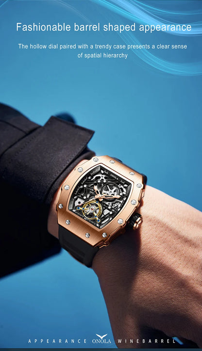 ONOLA Square Automatic Watch — Waterproof & Luminous