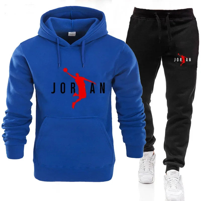 2025 Men’s Fitness Tracksuit – Hoodie + Pants Set
