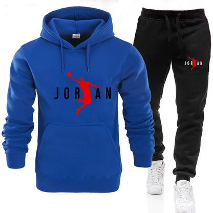 2025 Men’s Fitness Tracksuit – Hoodie + Pants Set