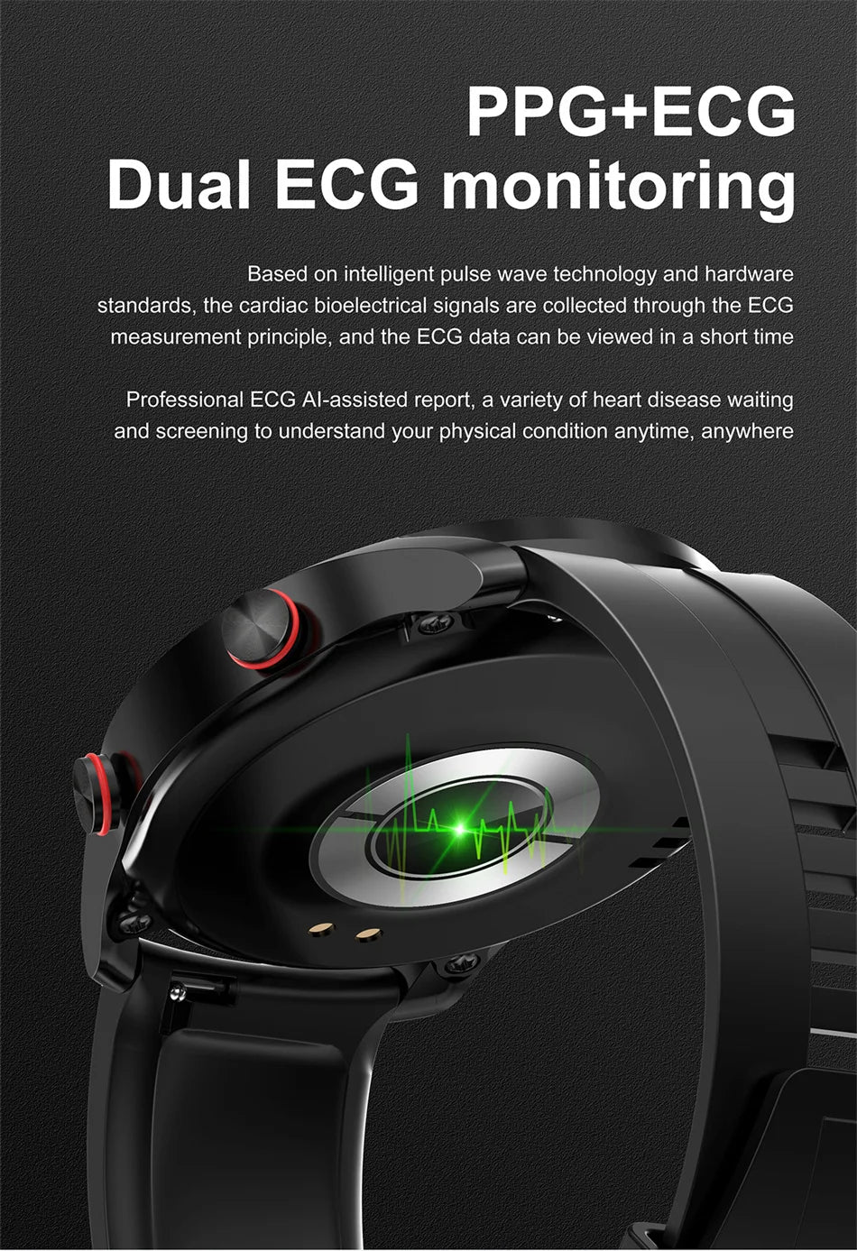 ECG+PPG Smartwatch — Health & Fitness Tracker