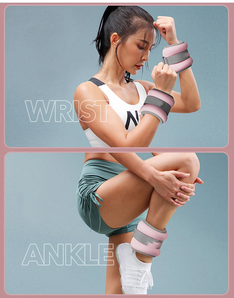 Adjustable Ankle & Wrist Weights – Perfect for Yoga, Gym, Running