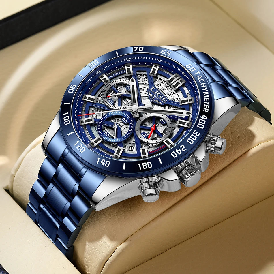 LIGE 2024 Chronograph Watch — Luxury Sport Design
