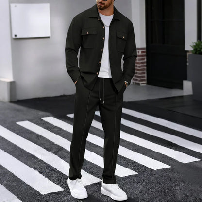 Street Style Two-Piece Suit Set — Casual & Padded