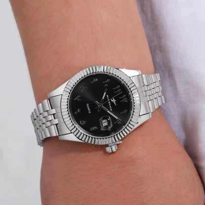 Luxury Quartz Watch — Stainless Steel Business Style