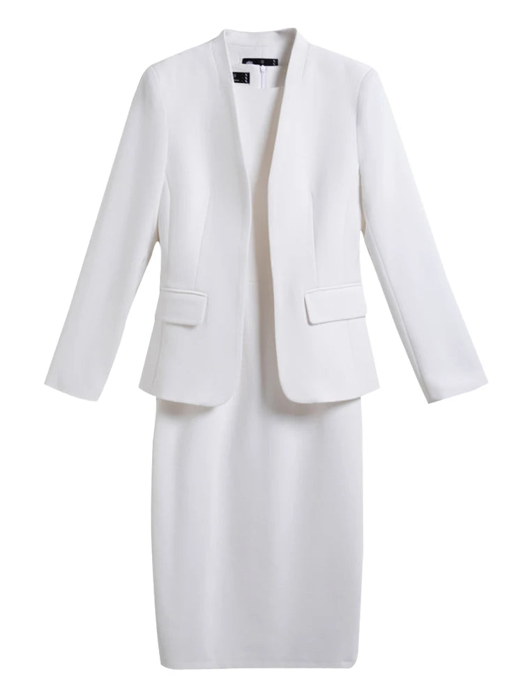 Women’s Dress & Blazer Set – Office Chic Two-Piece