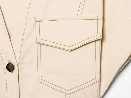 ETJ 2025 Spring Denim Midi Dress – Lapel, Side Zipper, Slim Fit, Elegant