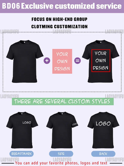 Custom Printed T-Shirt  DIY Photo or Logo T-Shirt  Unisex Custom Print Tee