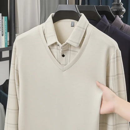 TFETTERS Plaid Long Sleeve T-shirt – Smart Casual