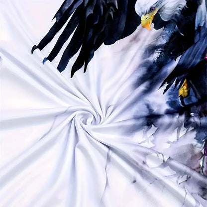 Retro Eagle 3D Print Oversized Tee – Street Style