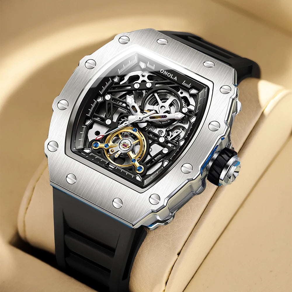 ONOLA Square Automatic Watch — Waterproof & Luminous