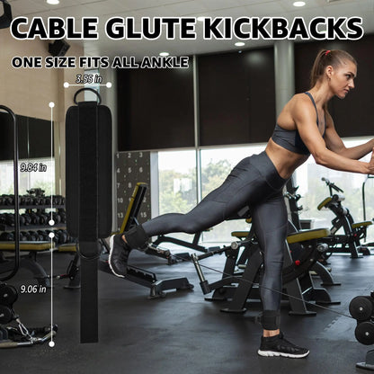 1/2PCS Adjustable D-Ring Ankle Straps – Leg & Glute Training for Adults & Kids