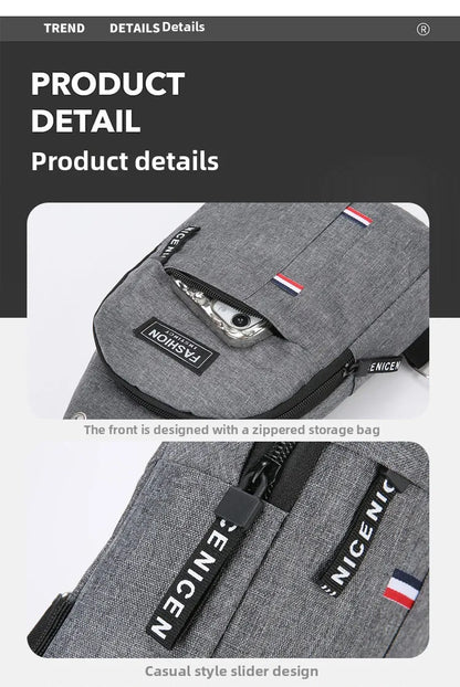 Men’s Waterproof Large-Capacity Fanny Pack – Adjustable Strap for Trave