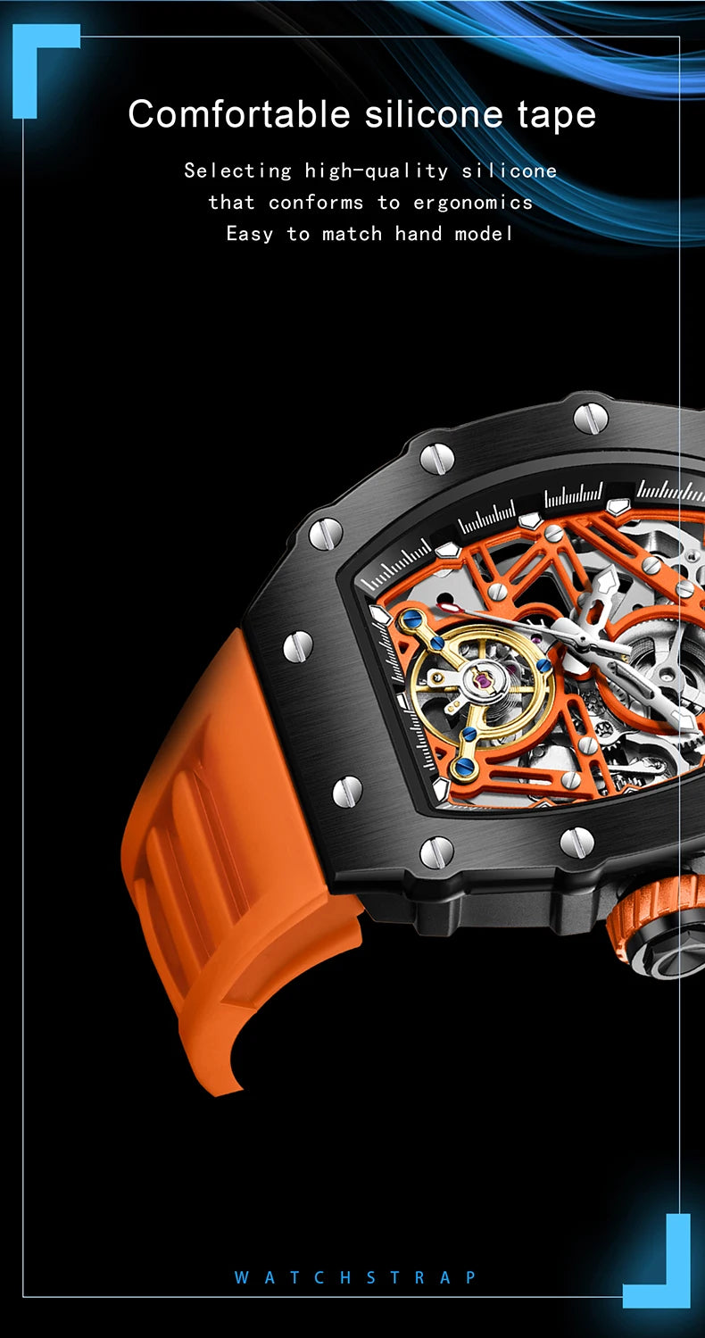 ONOLA Square Automatic Watch — Waterproof & Luminous