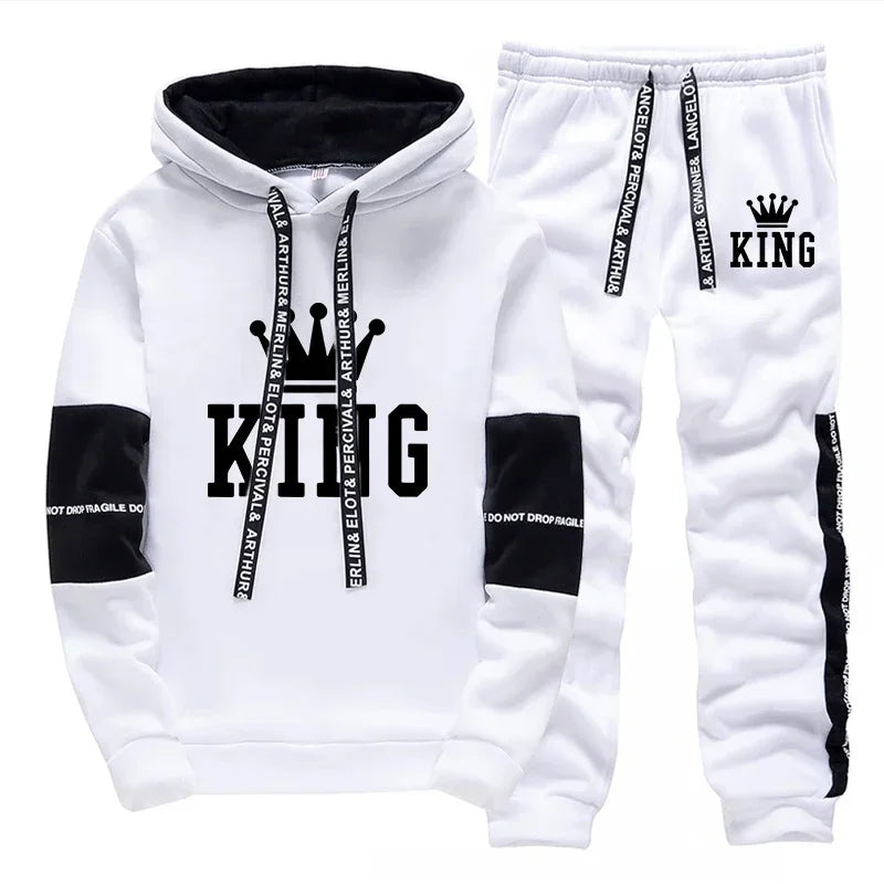 King Print Tracksuit – Sweatshirt & Joggers Set