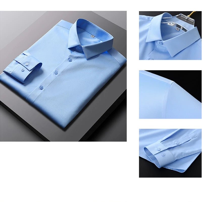 Wrinkle-Free Business Shirt — Elegant Long Sleeve